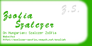 zsofia szalczer business card